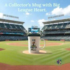 The Memory Company 15oz Peanuts Miami Marlins Mug – Collectible Swirl Design